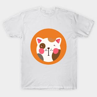 cute silly drawn kitty cat design 9 T-Shirt